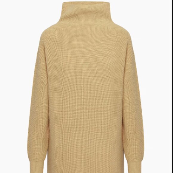Aritzia Wilfred Montpellier Turtleneck Dress in Sandy Beige - Size 2XS - Picture 2 of 6